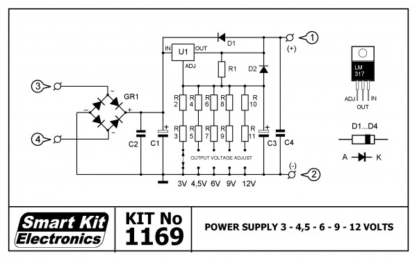 Power Supply 3-4.5-6-9-12V/1.5A MetaTitle - SmartKit.gr